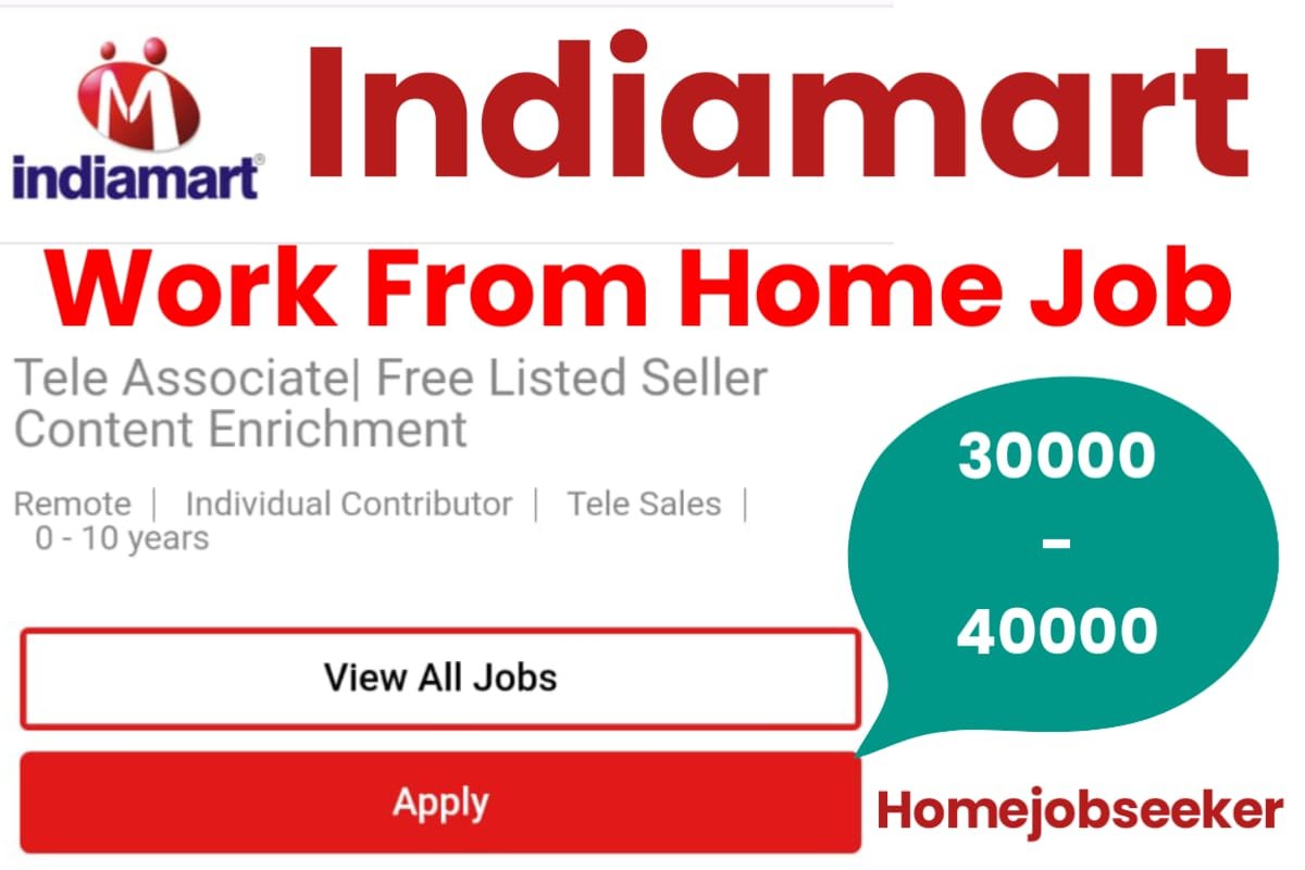 Indiamart Work From Home Job 2024